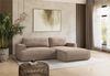 MEBLINI Schlafcouch mit Bettkasten – LUMIERE – 271x195x96cm – Rechts – Braun Samt - Ecksofa mit Schlaffunktion - Sofa mit Relaxfunktion und Kissen - Couch L-Form – Eckcouch Bild 2
