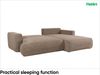 MEBLINI Schlafcouch mit Bettkasten – LUMIERE – 271x195x96cm – Rechts – Braun Samt - Ecksofa mit Schlaffunktion - Sofa mit Relaxfunktion und Kissen - Couch L-Form – Eckcouch Bild 4