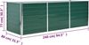 Hochbeet für Garten OSKAR Grün 240x80x77cm Verzinkter Stahl Hochbeet Metall Gartenbeet Kräuterbeet Blumenbeet Beet hoch Frühbeet für Garten Gemüsebeet Bild 2