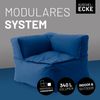 Lumaland Sitzsack-Sofa, Polyester, Eckteil, Dunkelblau, 70 x 81 x 81 cm Bild 2