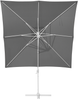 Ampelschirm 250 x 250 x 235 cm dunkelgrau weiß MONZA Bild 4