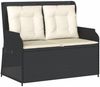 vidaXL 3-tlg. Garten-Lounge-Set mit Kissen Schwarz Poly Rattan 3262740 Bild 3