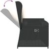 vidaXL 3-tlg. Garten-Lounge-Set mit Kissen Schwarz Poly Rattan 3262740 Bild 5
