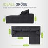 Juskys Sofa Coredo - modernes Cord Sofa mit Ottomane rechts, gemütliche Couch mit Schaumstoffpolsterung, Cordbezug & Kissen, modular - Dunkelgrau Bild 5