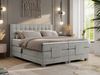 Boxspringbett elektrisch verstellbar, Schlafzimmerbett, Bettkasten - ELEKTRO - 180 x 200 cm - Hellgrau Stoff - H4 Bild 3