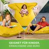 Green Bean® Outdoor Sitzsack, waschbar & wetterfest, Polyester-PVC-Stoff, Gelb, 140x180 cm, 380 Liter Bild 3