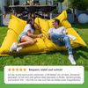 Green Bean® Outdoor Sitzsack, waschbar & wetterfest, Polyester-PVC-Stoff, Gelb, 140x180 cm, 380 Liter Bild 4