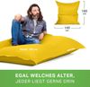 Green Bean® Outdoor Sitzsack, waschbar & wetterfest, Polyester-PVC-Stoff, Gelb, 140x180 cm, 380 Liter Bild 5