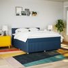 vidaXL Boxspringbett mit Matratze Blau 180x200 cm Stoff 3287541 Bild 3