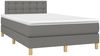 vidaXL Boxspringbett mit Matratze & LED Stoff Dunkelgrau 120x200 cm, Härtegrad: H2 [3134022] Bild 3