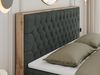 Boxspringbett, Schlafzimmerbett, Bettkasten - AMORE - 140 x 200 cm - Dunkelgrau Stoff - H3 Bild 3