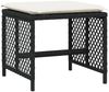 vidaXL 13-tlg. Garten-Essgruppe mit Kissen Schwarz Poly Rattan 3210807 Bild 5