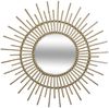 Wandspiegel, runder Spiegel, Badezimmerspiegel, rund ⌀ 76 cm Sonne - gold Bild 4