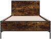 vidaXL Bettgestell mit Kopfteil Geräucherte Eiche 80 x 200 cm 8009108 Bild 4