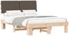 vidaXL Bettgestell mit gepolstertem Kopfteil Taupe 150 x 200 cm 877342 Bild 2