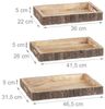 Mangoholz Tablett 3er Set Bild 4