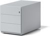Rollcontainer Note™ mit Griffleiste, 3 Universalschubladen, Farbe lichtgrau Bild 3