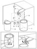 emuca 8035865 Abfalleimer 13 Liter ab 40 cm Schrankbreite, Kunststoff weiß und Edelstahl Bild 4