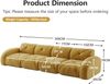 Flieks Modulares Sofa 4-Sitzer, Cloud Sofa mit runden Armlehnen, Chenille weich, rahmenlos bodennah, Lounge Sofa, Gelb Bild 4