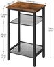 HOOBRO Beistelltisch Telefontisch Gitterablagen 38x28x74cm Industrie-Design Bild 3