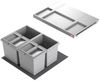 Hailo Abfallsammler 3201625 Allegro 270 Einsatz 4x 6.5 Liter Hellgrau Bild 1