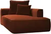 Vente-unique - PINETA Chaise longue Samt Rot - B 115 cm x H 67 cm x L 180 cm Bild 5