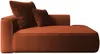 Vente-unique - PINETA Chaise longue Samt Rot - B 115 cm x H 67 cm x L 180 cm Bild 3