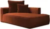 Vente-unique - PINETA Chaise longue Samt Rot - B 115 cm x H 67 cm x L 180 cm Bild 4