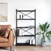 vidaXL Bücherregal Schwarz Eichen-Optik 80 x 30 x 155 cm Holzwerkstoff 868413 Bild 4