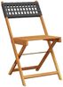 vidaXL Gartenstühle 8 Stk. Klappbar Schwarz Poly Rattan & Massivholz 3214594 Bild 3