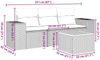 vidaXL 4-tlg. Garten-Sofagarnitur mit Kissen Beige Poly Rattan 3225317 Bild 3