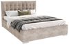 FDM Polsterbett Elegant - Stauraum & modernes Design 120x200 140x200 160x200 180x200cm (MADE IN EU - mit hochwertigem Velours Bezug, Bettrahmen, Bett, Optional mit Matratze bestellbar, Mit großem Kopfteil für Komfort - Bettkasten mit Hubrahmen), Metall... Bild 4