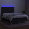 vidaXL Boxspringbett mit Matratze & LED Schwarz 140x190 cm Stoff 3135271 Bild 4