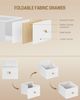 Nachttisch, Schmal Beistelltisch mit LED-Beleuchtung, 1 USB-A-Anschluss, 1 USB-C-Anschluss, Nachttische mit 2 Schubladen, Modern, für Schlafzimmer, Wohnzimmer, Weiß Bild 5