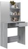vidaXL Schminktisch mit Spiegel Grau Sonoma 74,5x40x141 cm 820491 Bild 5