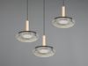 LED Pendelleuchte CELESTE höhenverstellbar 3-flammig Glas Chrom, Ø 35cm Bild 5