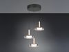 LED Pendelleuchte CELESTE höhenverstellbar 3-flammig Glas Chrom, Ø 35cm Bild 3