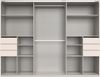 Schwebetürenschrank Kleiderschrank 3-trg 270 cm Beige Grau Glasfront Schubkästen Bild 2