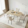 Jiexi Essgruppe Tisch- und Stuhlset, Moderner Esstisch (120×69×76 cm) mit 4 Stühlen Bild 2