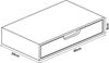 [en. casa] 'Bokn' Wandregal mit Schublade, Bambus natur, 24 x 40 x 8 cm Bild 2