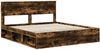vidaXL Bettrahmen Geräucherte Eiche 180 x 200 cm Massives Kiefernholz 3409731 Bild 4