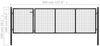 vidaXL Gartentor aus Stahl 350 x 100 cm Anthrazit 144323 Bild 5