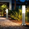 2er Set RGB LED Sockelleuchte, Edelstahl, silber, H 45 cm Bild 3