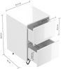 Nachttisch Yako 40cm 2 SoftClose stehend Weiß & Eiche Top : Weiss hochglanz / Oak Gold Bild 2