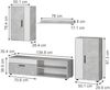 Wohnwand Berno Beton set, 4 Teile Vicco Bild 3