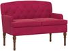 vidaXL Zweisitzer mit Knopfheftung Weinrot 111 x 65 x 79 cm Samt 42041848 Bild 2
