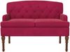vidaXL Zweisitzer mit Knopfheftung Weinrot 111 x 65 x 79 cm Samt 42041848 Bild 3