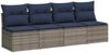 vidaXL | Gartensofa | mit Kissen Grau 220 x 62 x 69cm Poly-Rattan 366151 Bild 2