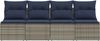 vidaXL | Gartensofa | mit Kissen Grau 220 x 62 x 69cm Poly-Rattan 366151 Bild 4