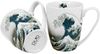 DUO ART GALLERY 2er-Set klassische Becher 360 ml THE GREAT WAVE inspired by HOKUSAI, New Bone China Porzellan Bild 2